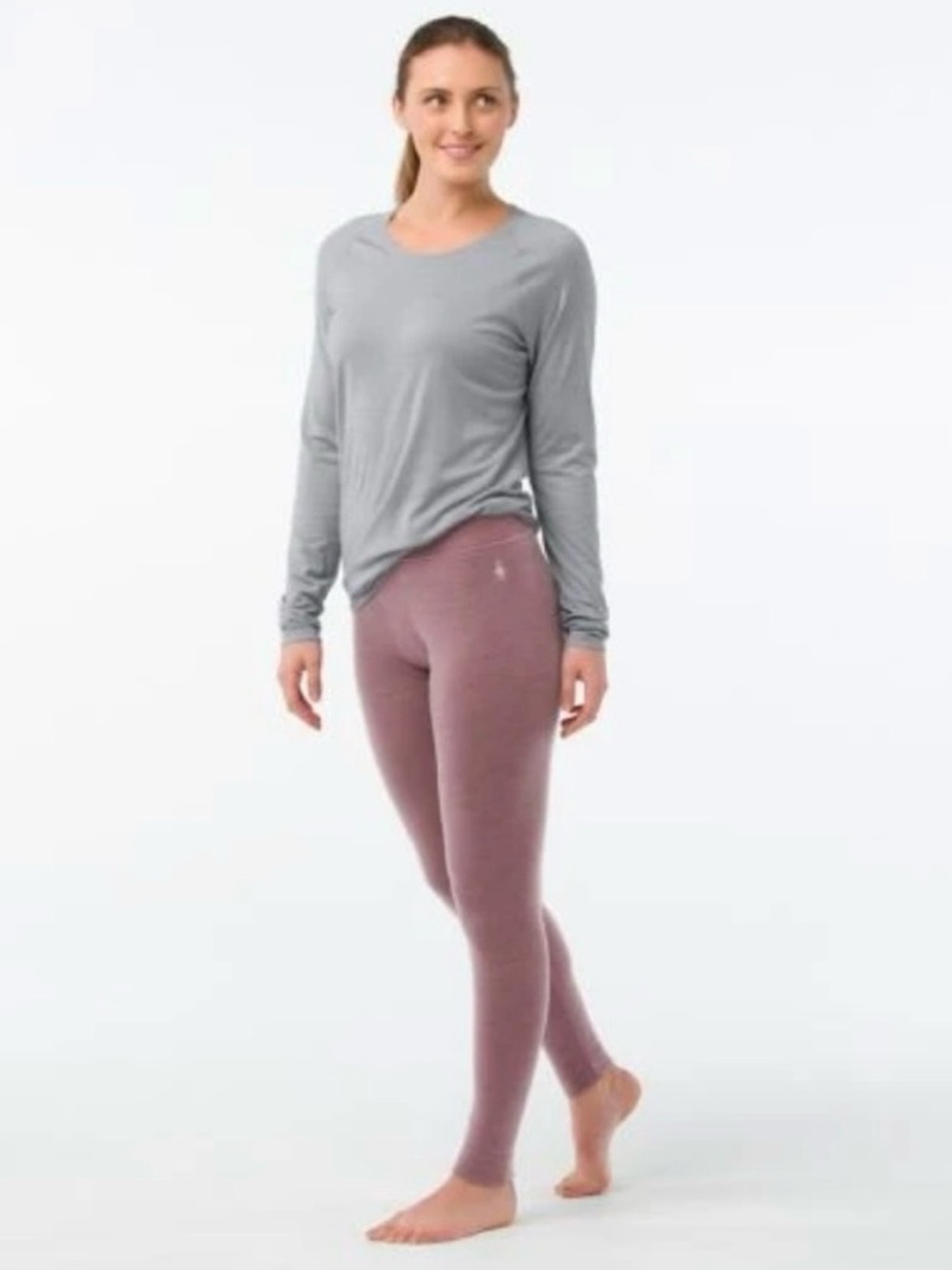 Smartwool Base layer Merino Wool Leggings Pants in Rose Heather Size Small